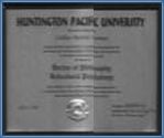 One of Dr. Forman's Doctoral Degrees in Psychology.