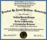 Dr. Forman's Doctoral Degree in Comparative Religions. Dr. Forman's Doctoral Degree in Comparative Religions.